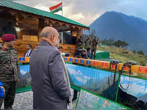 Kibithoo: Union Home Minister Amit Shah during an event, in Kibithoo, Arunachal ...