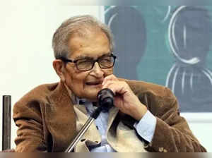 Kolkata: Nobel laureate Amartya Sen during a program in Kolkata on Sunday, Jan 8, 2023. (Photo:Kuntal Chakrabarty/IANS)