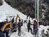 Four vehicles buried under snow after avalanche near Zojila pass; Occupants rescued