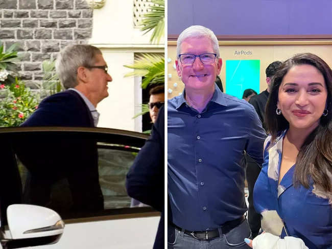 ​Tim Cook had a busy first day in India.