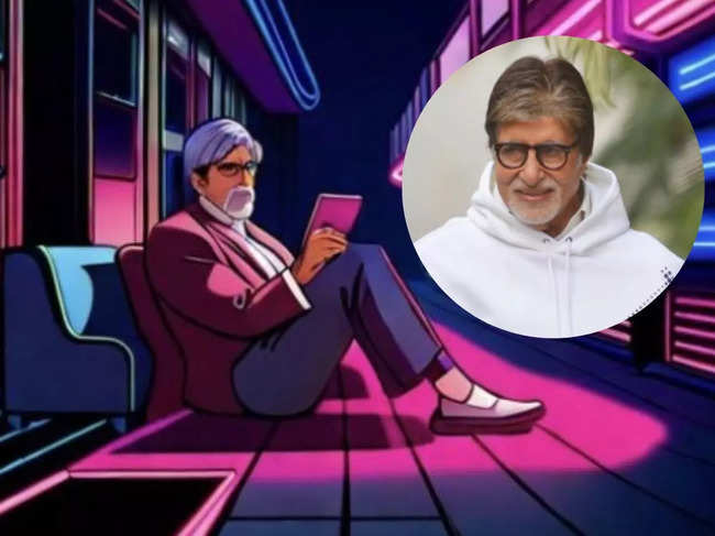 ​Big B shared a string of AI-generated pictures by one of his fans, Bushra.