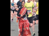 This Odisha woman ran a full marathon in the UK wearing a Sambalpuri saree