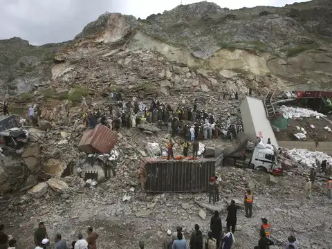 ​Dozens trapped
