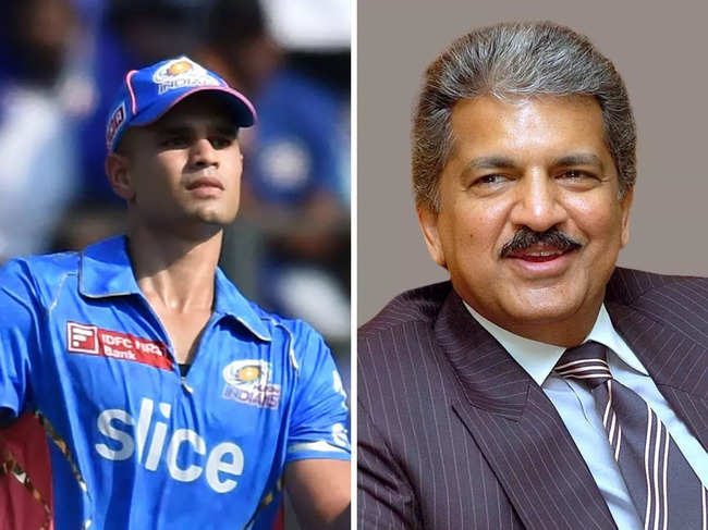 ​Anand Mahindra said he was one of the millions of Indians who cheered for Arjun Tendulkar.