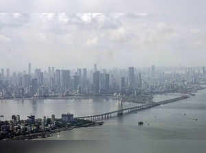 Mumbai: Aerial view of Bandra Worli Sea Link, in Mumbai. (PTI Photo/Kunal Patil)...