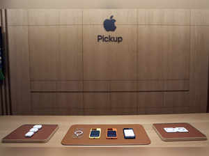 New Delhi: Apple products on display at the Apple retail store at Saket, during ...