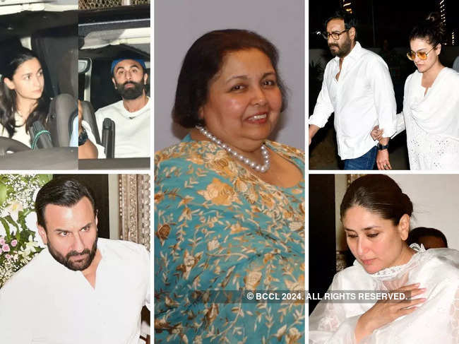 Several B-town celebrities were spotted at film-maker Aditya Chopra's house in Mumbai.