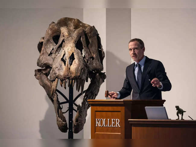 T-Rex skeleton sells for more than $6 million at Swiss auction