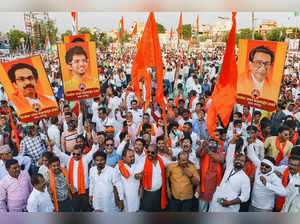 Nagpur_ Maha Vikas Aghadi (MVA) workers and supporters during MVA's 'Vajramuth' ....