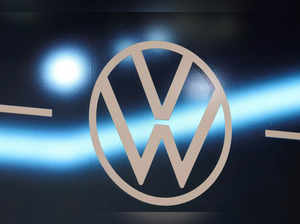 FILE PHOTO: A Volkswagen logo is seen during the New York International Auto Show
