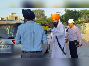 Amritpal Singh arrested by Punjab Police from Moga district of Punjab. (PTI photo)