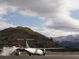 Air New Zealand plane at Queenstown airport