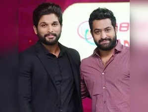 Pushpa 2: Jr NTR visits Allu Arjun, Sukumar on the sets in Hyderabad! See Pic