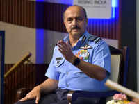 chaudhari: IAF Chief VR Chaudhari visits forward fighter base