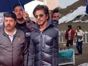 Shah Rukh Khan spotted at Srinagar airport, fans surround 'superstar' for pictures