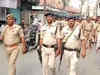 Uttar Pradesh Police holds flag march ahead of Local Body Polls in Mathura