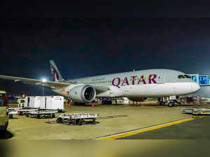 Thiruvananthapuram: A Qatar Airways aircraft parked at the Trivandrum Internatio...