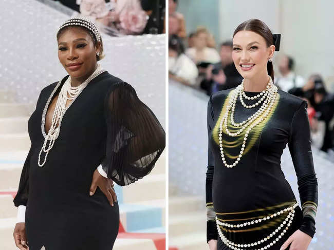​ Serena Williams & Karlie Kloss were glowing in black ensemble at Met Gala 2023.
