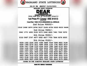 Nagaland State Dear Lottery result today: Timing, direct link, how to check May 2 winning numbers