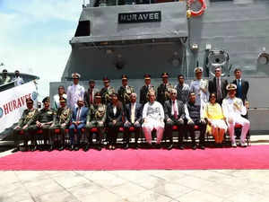 Rajnath Singh hands over Fast Patrol Vessel, Landing Craft Assault ship to Maldives