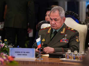New Delhi: Russia's Defence Minister Sergei Shoigu during the Shanghai Cooperati...