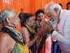 PM Narendra Modi meets Padma Award winners Tulsi Gowda and Sukri Bommagowda in Karnataka