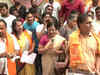 Karnataka: VHP, Bajrang Dal workers recite Hanuman Chalisa in Vijayanagar