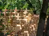 No glue, no rope and no synthetic assembly: Woven Pavilion uses interlocking modules to explore the future of temporary nature-based architecture:Image