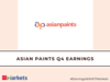 Asian Paints Q4 profit rises just 2% YoY to Rs 1,257 cr:Image