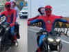 Watch: Cops arrest couple after stunt on bike as spiderman & spiderwoman goes viral:Image