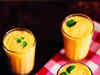 Sipping chilled mango lassi:Image