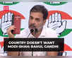 PM Modi 'We do not want you...': Rahul Gandhi:Image