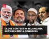 Telangana: Cong-BJP remain neck and neck, BRS faces rout:Image