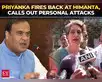Image for Priyanka Gandhi tears into Himanta over remarks on Gogoi family