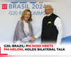 Brazil: PM Modi holds bilateral meet with PM Meloni on G20 sidelines:Image