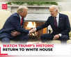 Trump meets Prez Biden at White House:Image