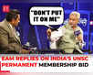 Jaishankar replies on India's UNSC permanent membership:Image