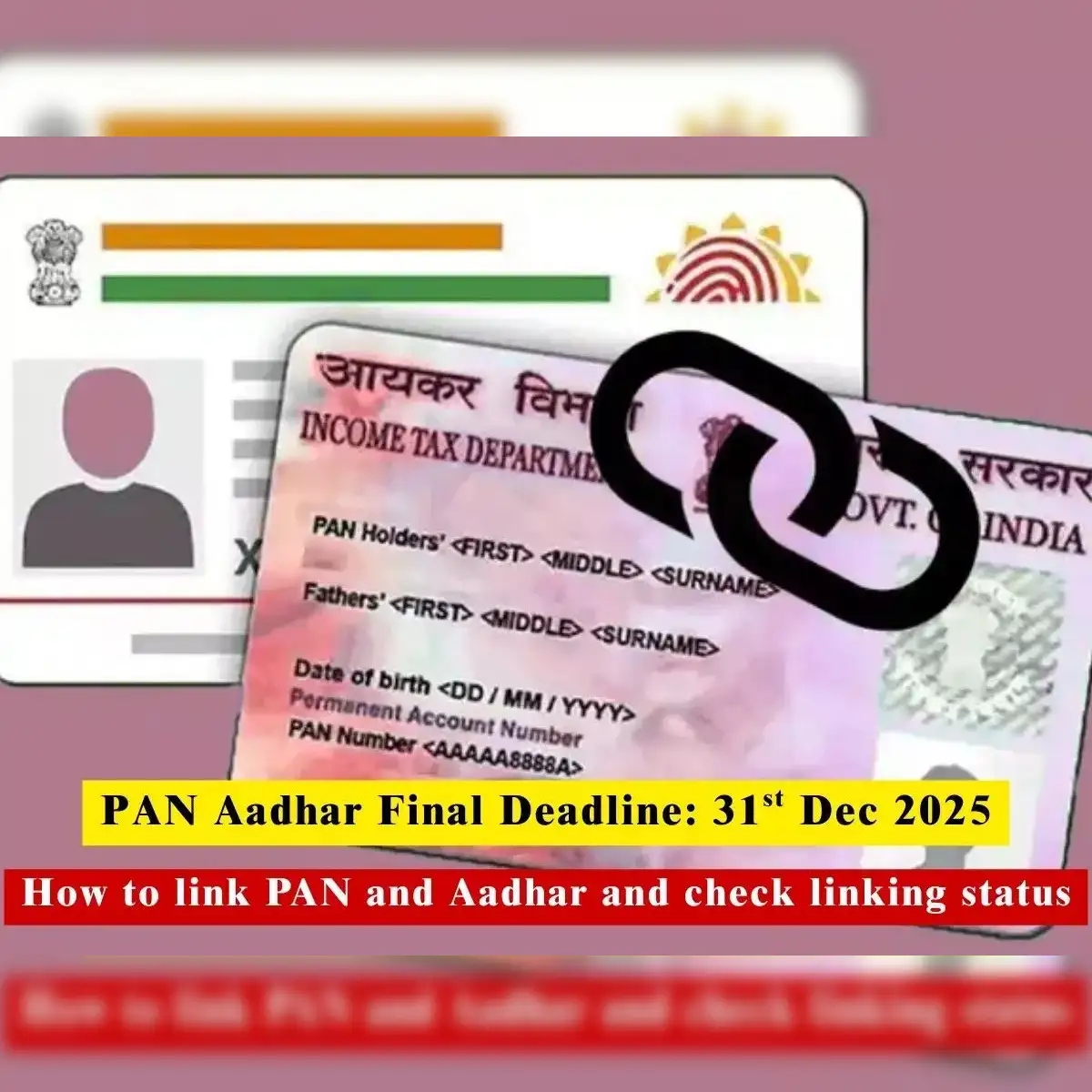 PAN Aadhaar linking problem and solution