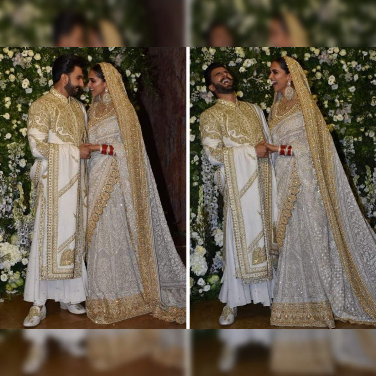 Deepika Padukone-Ranveer Singh reception: Styled by Sabyasachi, the couple  exudes royalty in Angadi Galleria sari and Rohit Bal sherwani