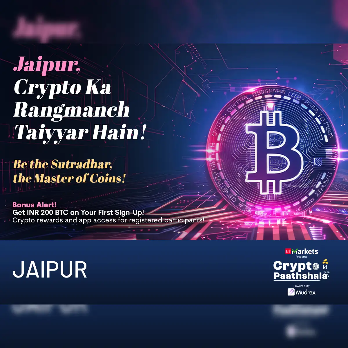 Crypto Ki Paathshala Jaipur: The playbook for smarter, safer crypto  investing - The Economic Times