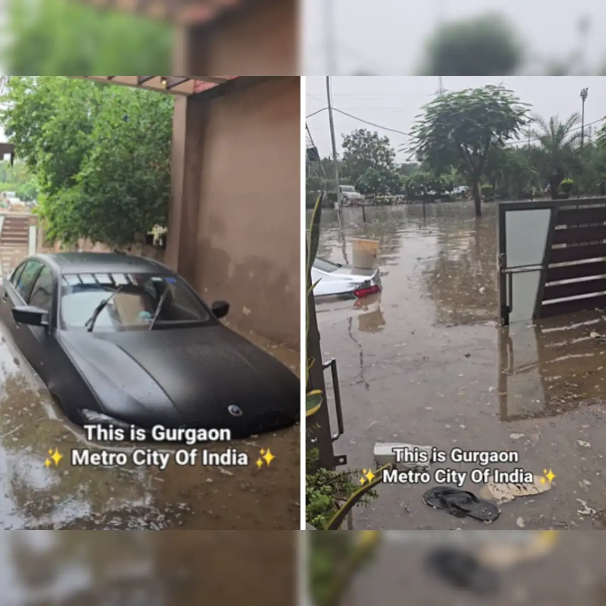 My BMW and Mercedes, gone': Gurgaon resident shares flooded car 