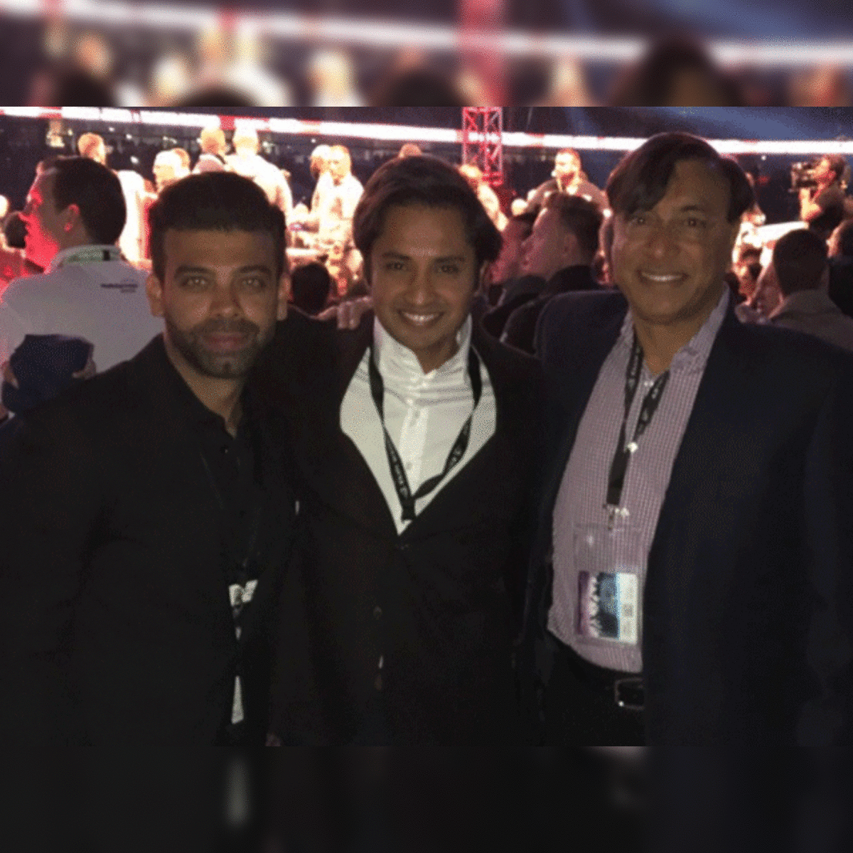 Lakshmi Mittal: Family night at the fight: Lakshmi Mittal hangs out with  son Aditya and son-in-law Amit Bhatia - The Economic Times