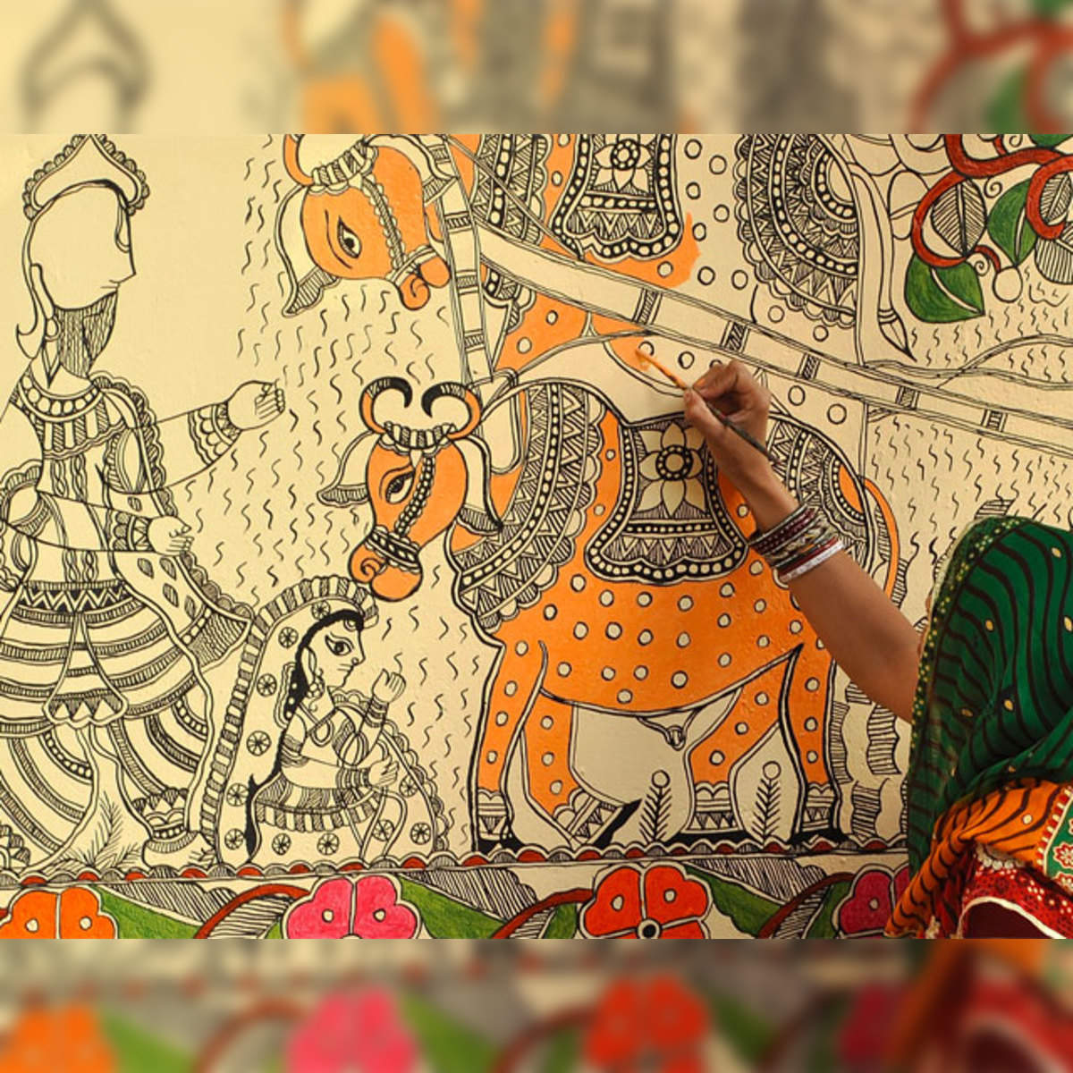 Buy Madhubani Folk Art Painting Artwork at Lowest Price By Kanthi's  Hasthakala