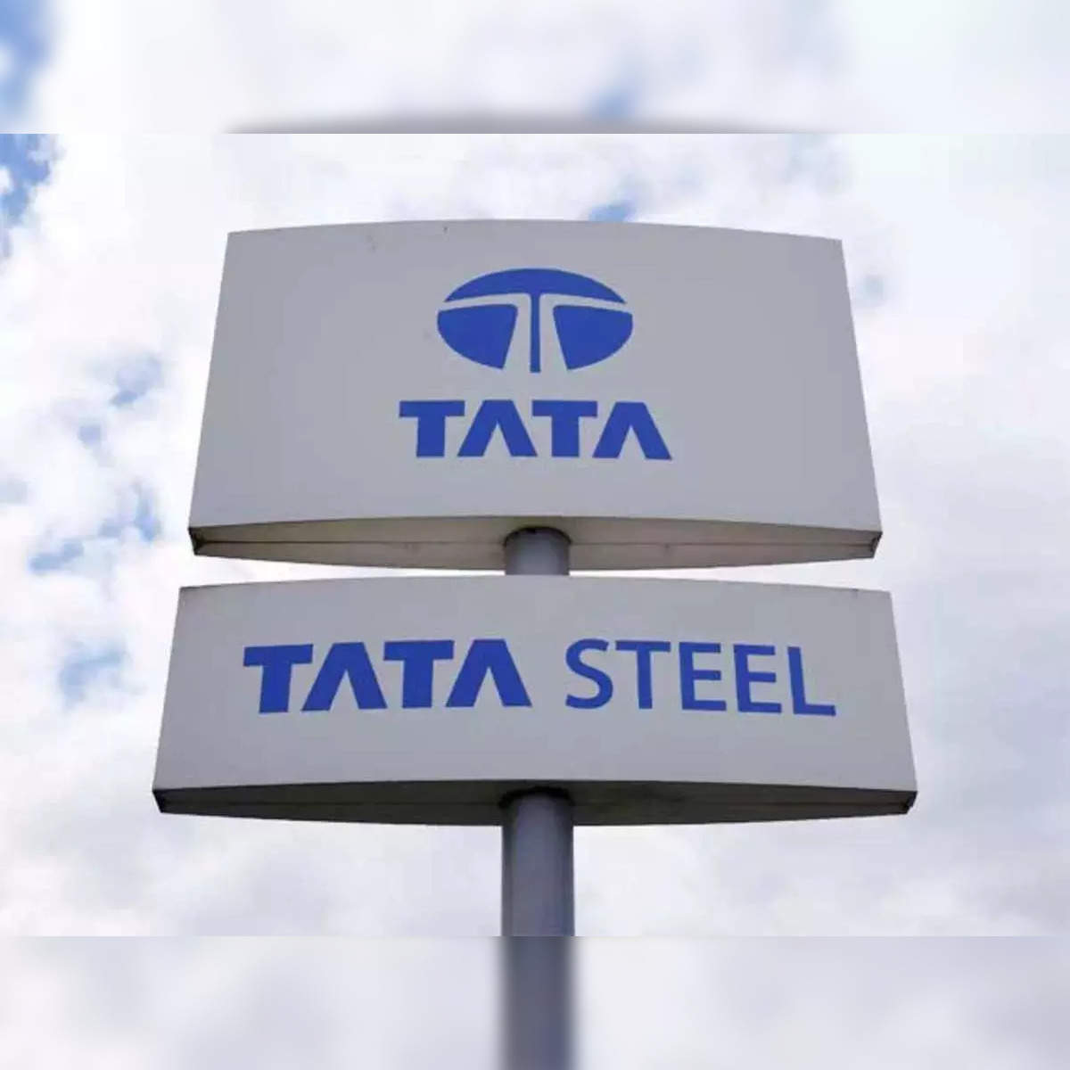 Waving flag with Tata Steel logo against, Stock Video