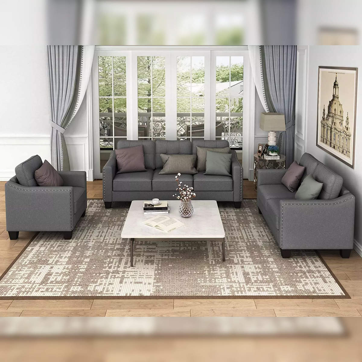 Wooden Sofa Set for Living Room | Lakadi ka Sofa | Casa Furnishing