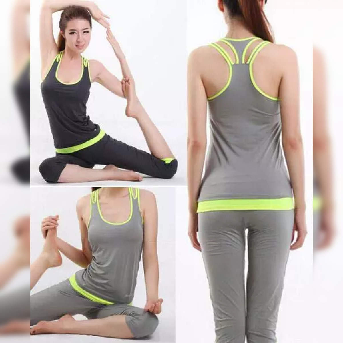 Niuer Yoga Capris for Women with Pockets Moisture Wicking Capri Leggings  Workout Running Jogging Sportwear 