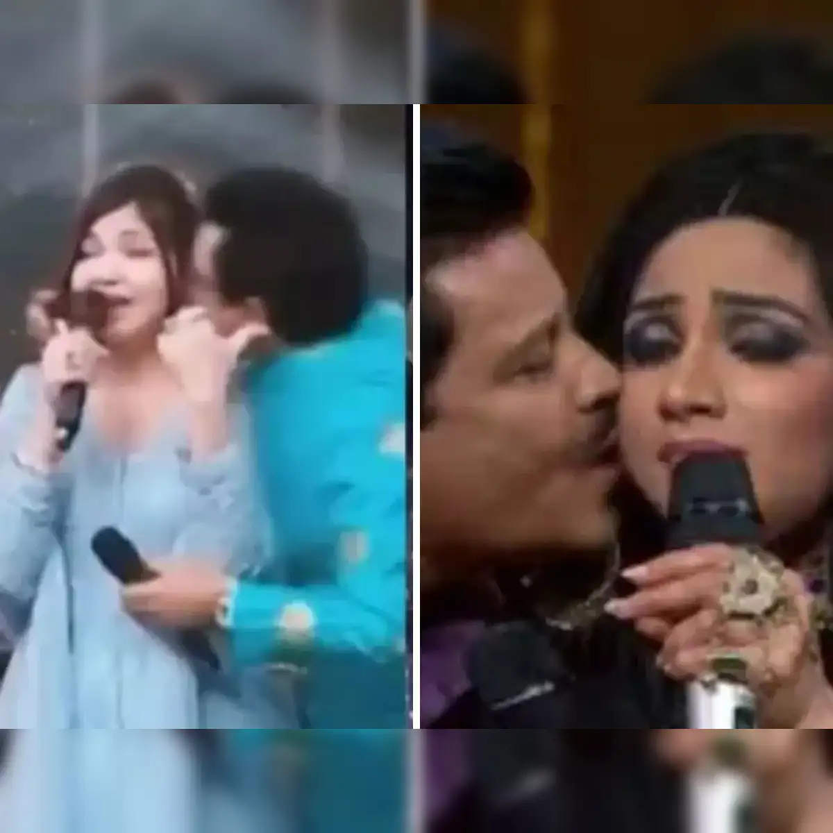 Old videos of Udit Narayan kissing Alka Yagnik and Shreya Ghoshal go viral  amid his recent controversy - The Economic Times