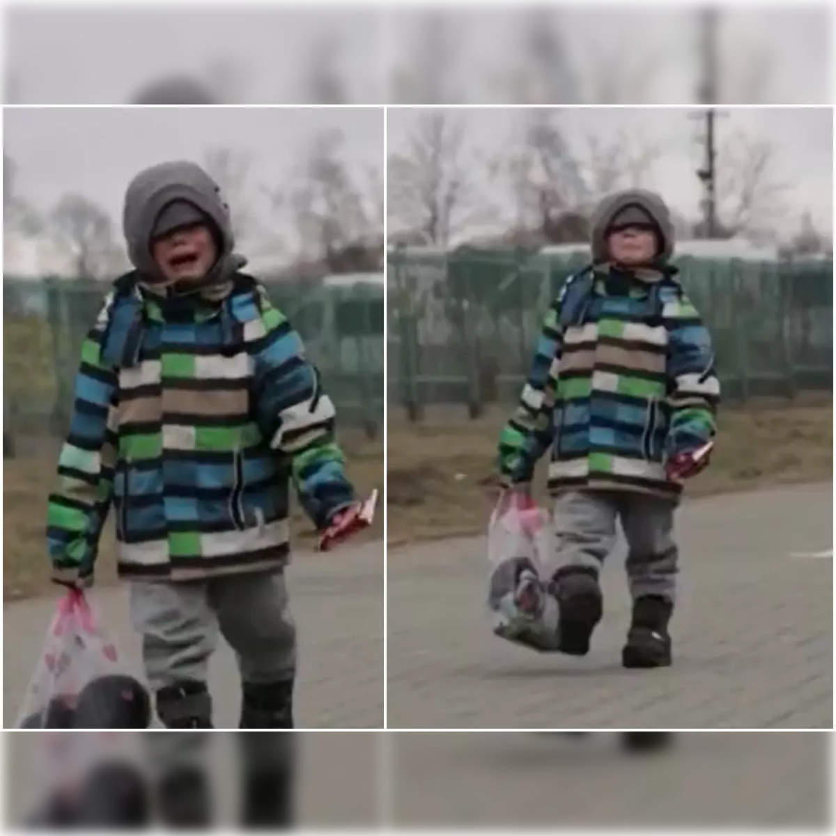 Ukraine Boy: In heart-wrenching video, Ukrainian boy cries while walking to  Poland border amidst Russia invasion - The Economic Times