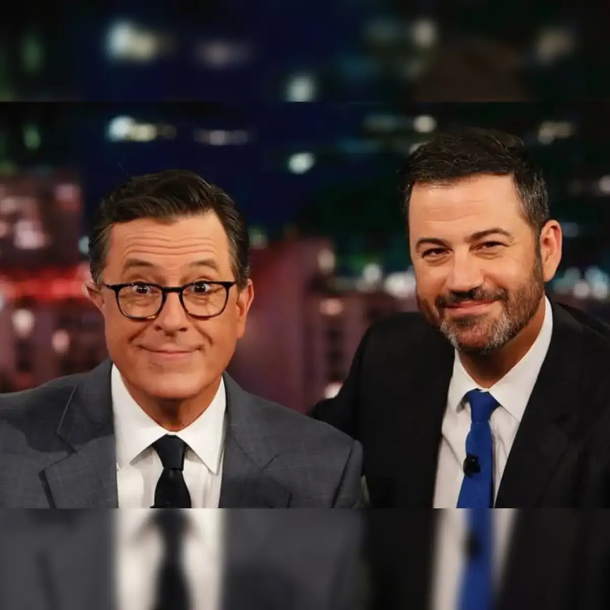 Stephen Colbert Jimmy Kimmel: Stephen Colbert and Jimmy Kimmel roast Trump  in rare TV swap, show late-night unity - The Economic Times