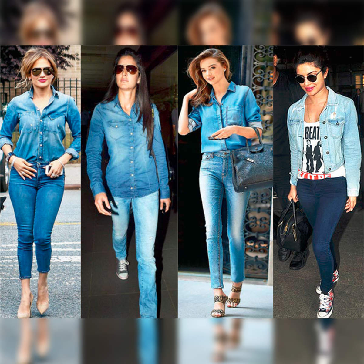 Pull off the denim-on-denim look like a star - The Economic Times